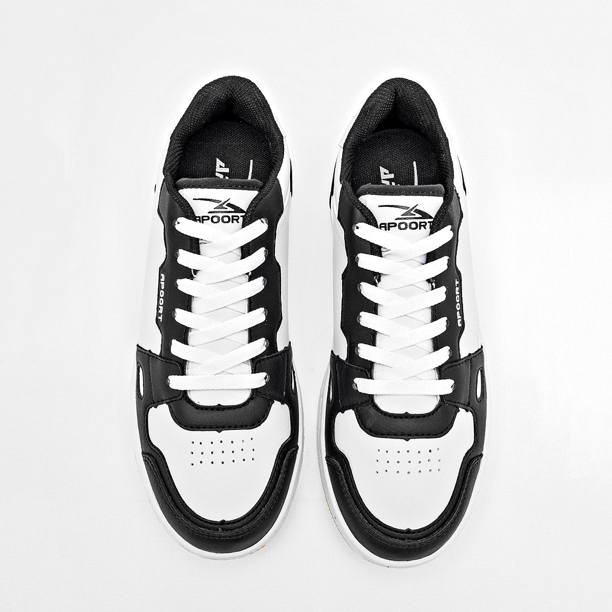 TENIS URBANO JUVENIL APOORT A5022 BLANCO NEGRO
