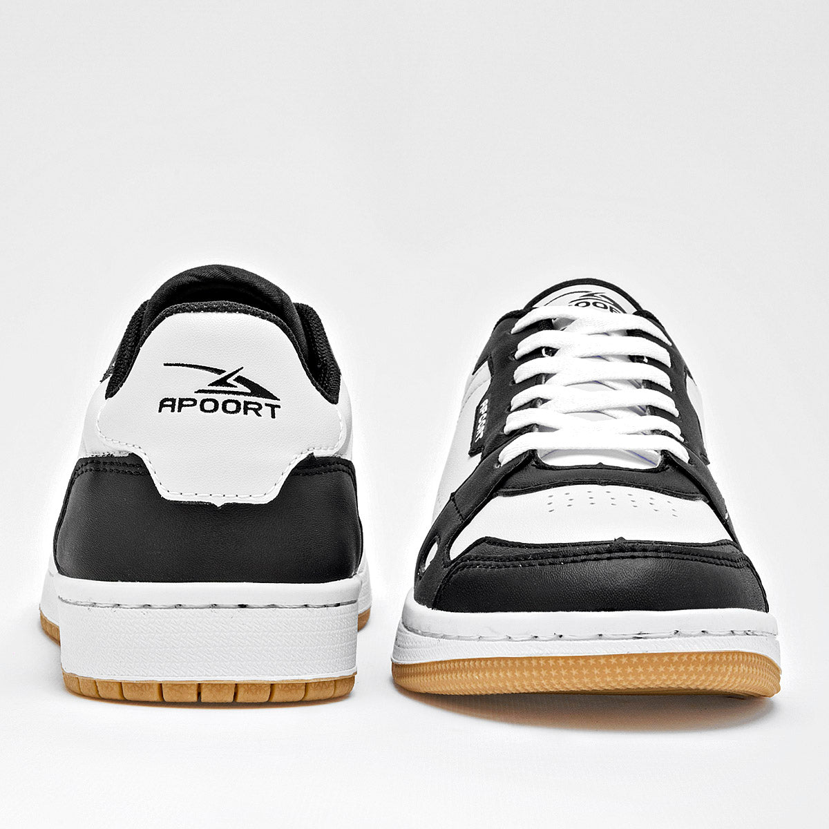 TENIS URBANO JUVENIL APOORT A5022 BLANCO NEGRO