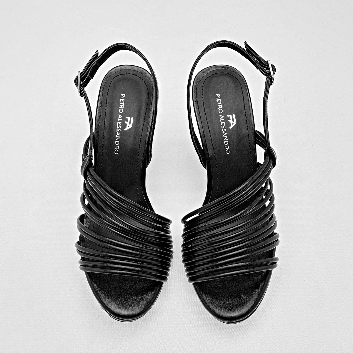 Zapatilla Casual Pietro Alessandro Mujer 513 Negro Tacon 11 cm