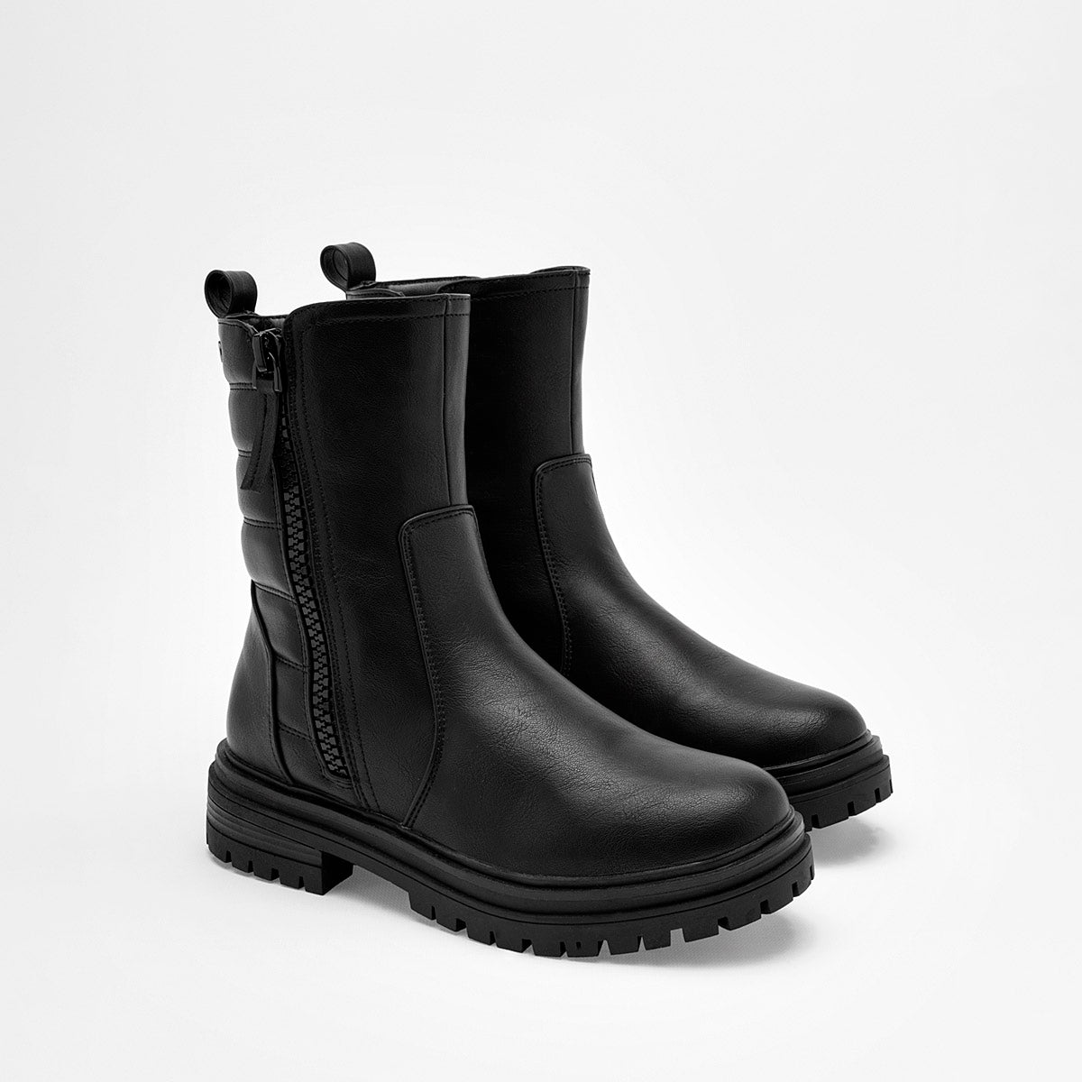 Botin Casual Clasben Mujer Celia Negro Tacon 4cm
