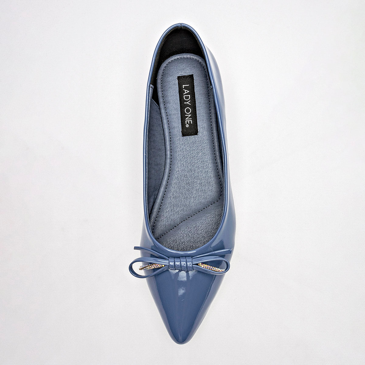 Flats Casuales Charol Lady One Mujer Nw2671 Azul