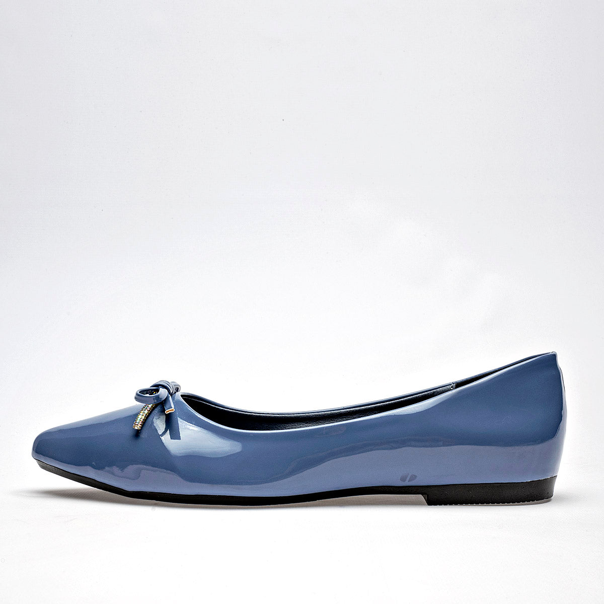 Flats Casuales Charol Lady One Mujer Nw2671 Azul