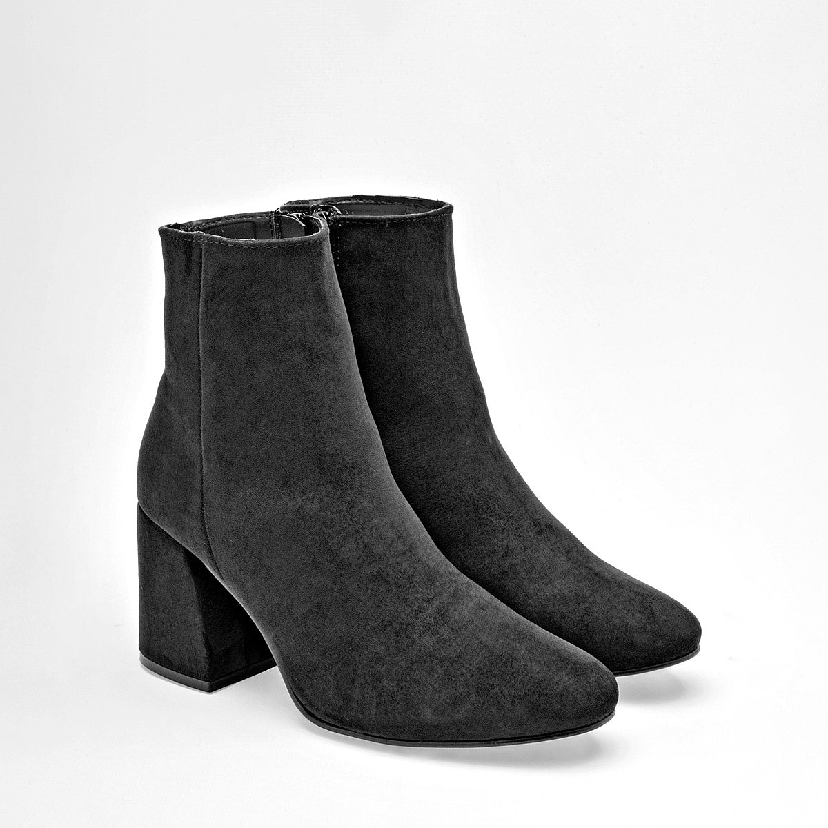 Botin Casual Moramora Mujer Xana Negro Tacon 8 Cm