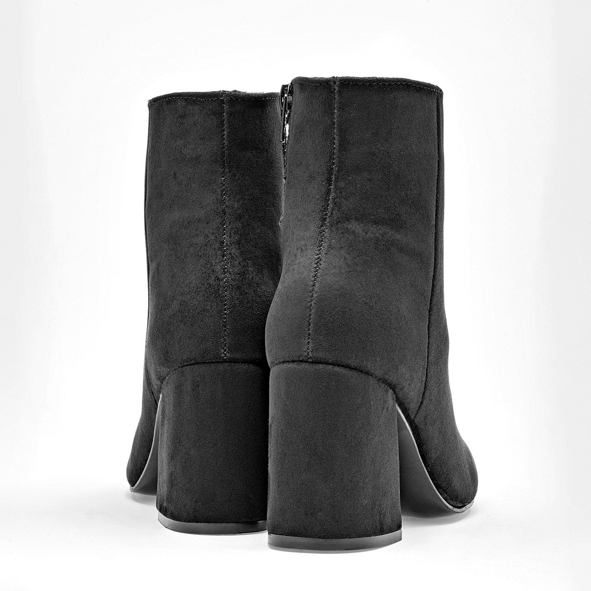 Botin Casual Moramora Mujer Xana Negro Tacon 8 Cm