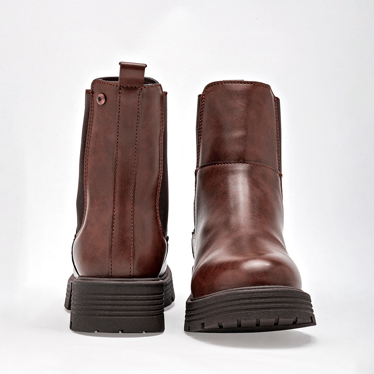 Botin Casual Moramora Mujer Ciara Cafe Tacon 4 Cm