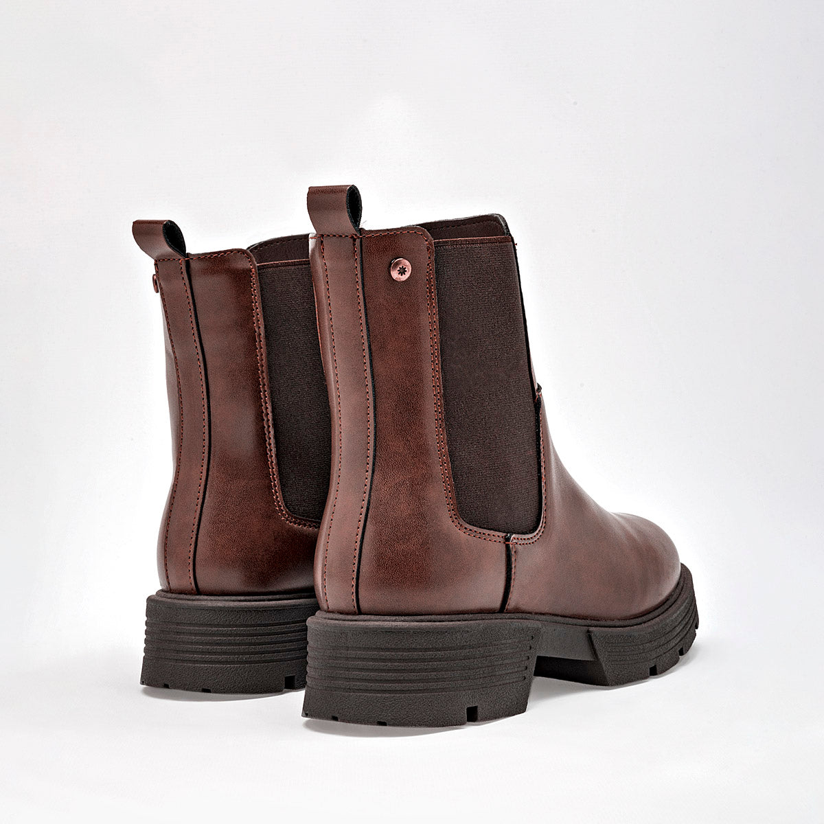 Botin Casual Moramora Mujer Ciara Cafe Tacon 4 Cm