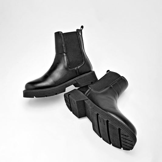 Botin Casual Moramora Mujer Ciara Negro Tacon 4 Cm