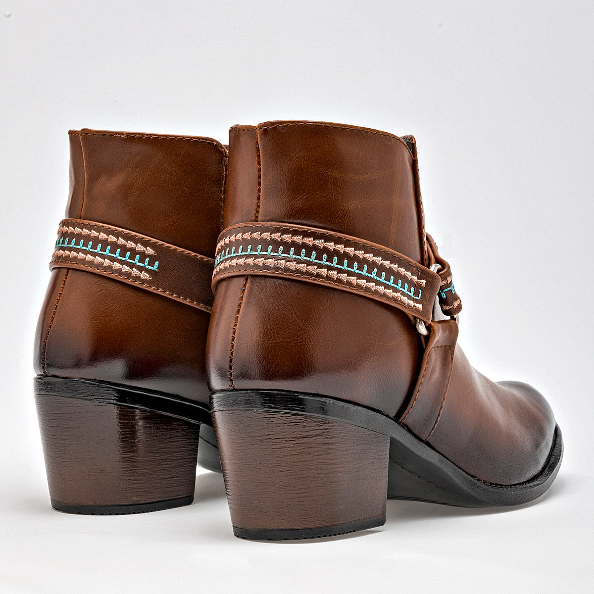 Bota Rumores Mujer 9740 Cafe Tacon 6 Cm Tubo 11 Cm