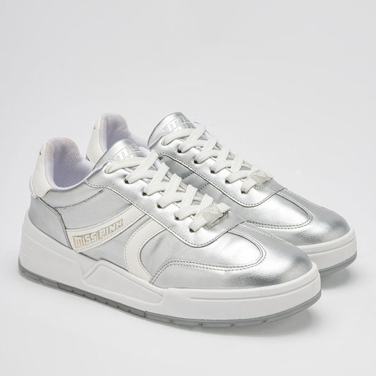 TENIS URBANO MUJER MISS PINK GWEN PLATA BLANCO