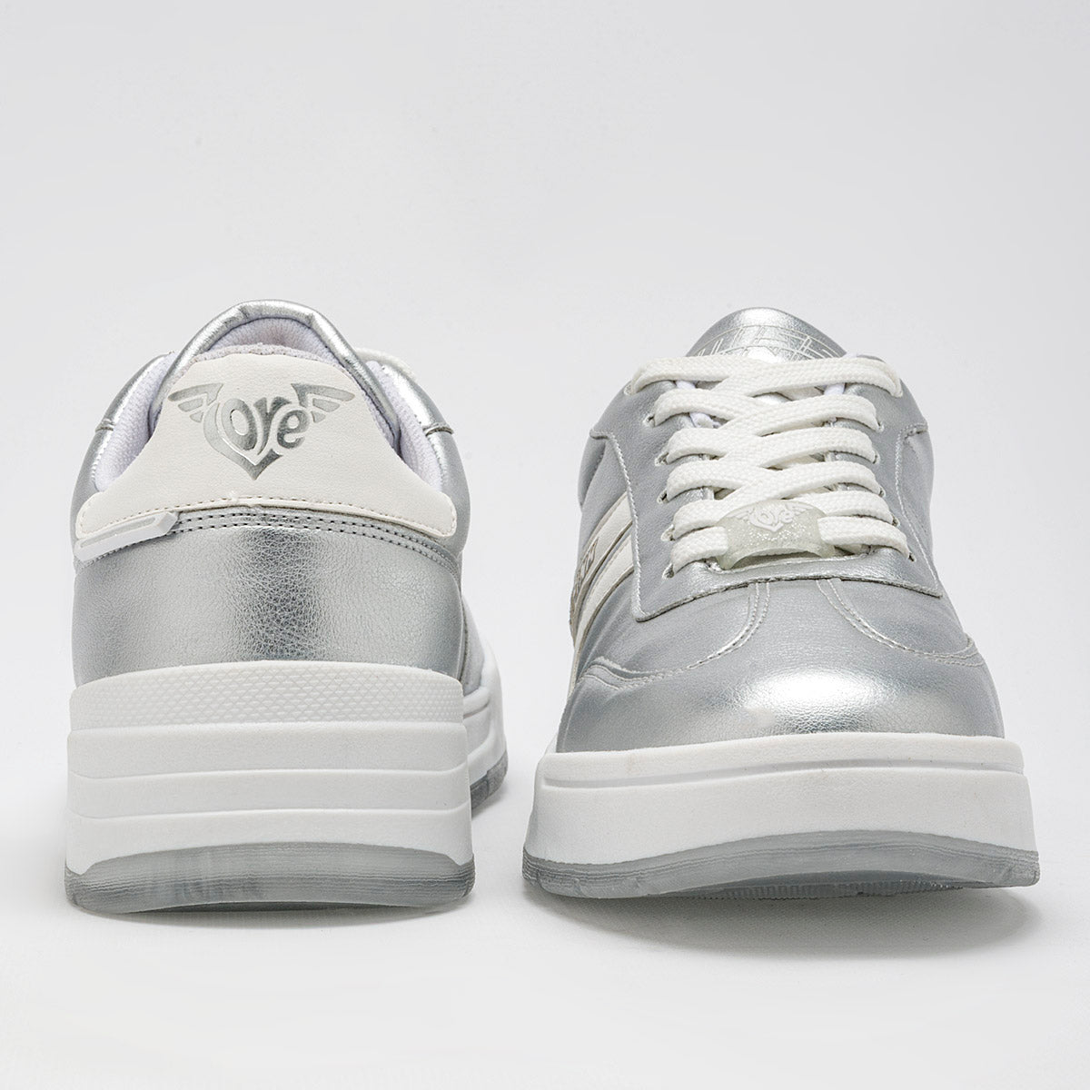 TENIS URBANO MUJER MISS PINK GWEN PLATA BLANCO