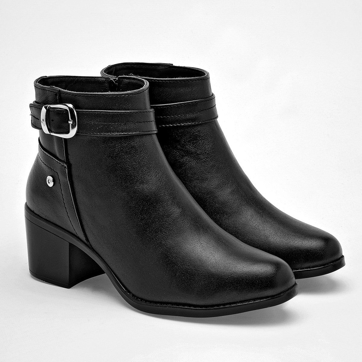 Botin Casual Moramora Mujer Beatriz Negro Tacon 6 Cm