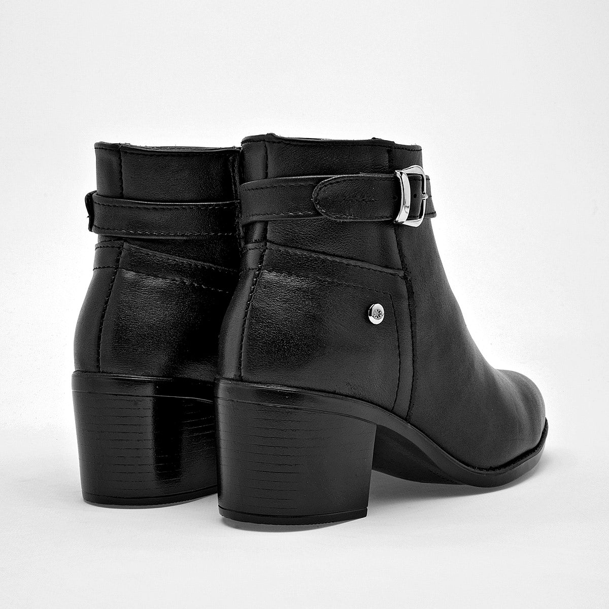 Botin Casual Moramora Mujer Beatriz Negro Tacon 6 Cm