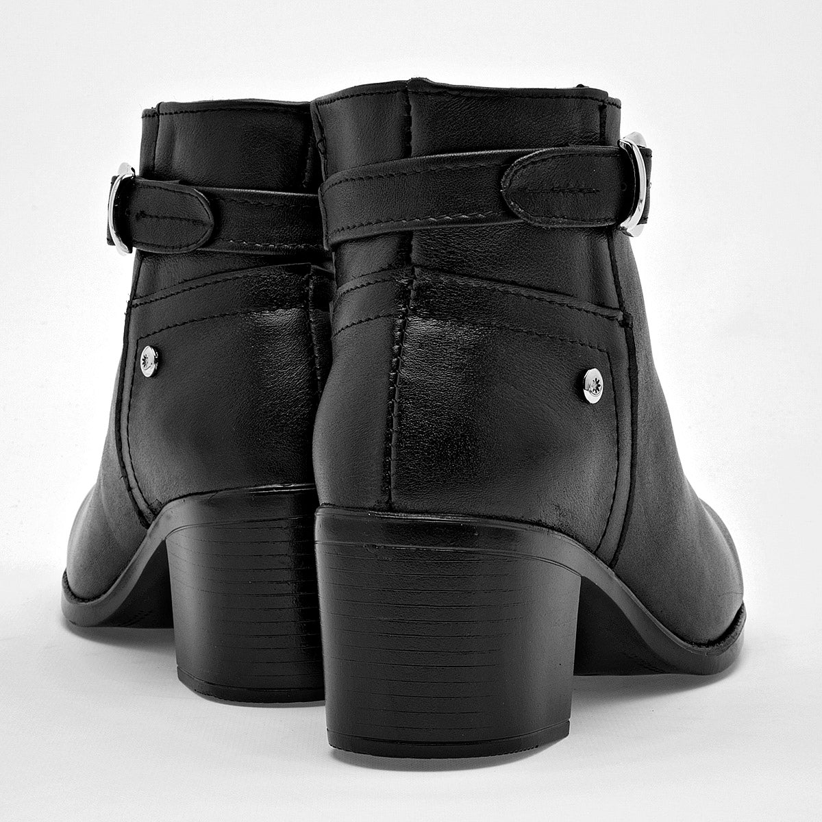 Botin Casual Moramora Mujer Beatriz Negro Tacon 6 Cm