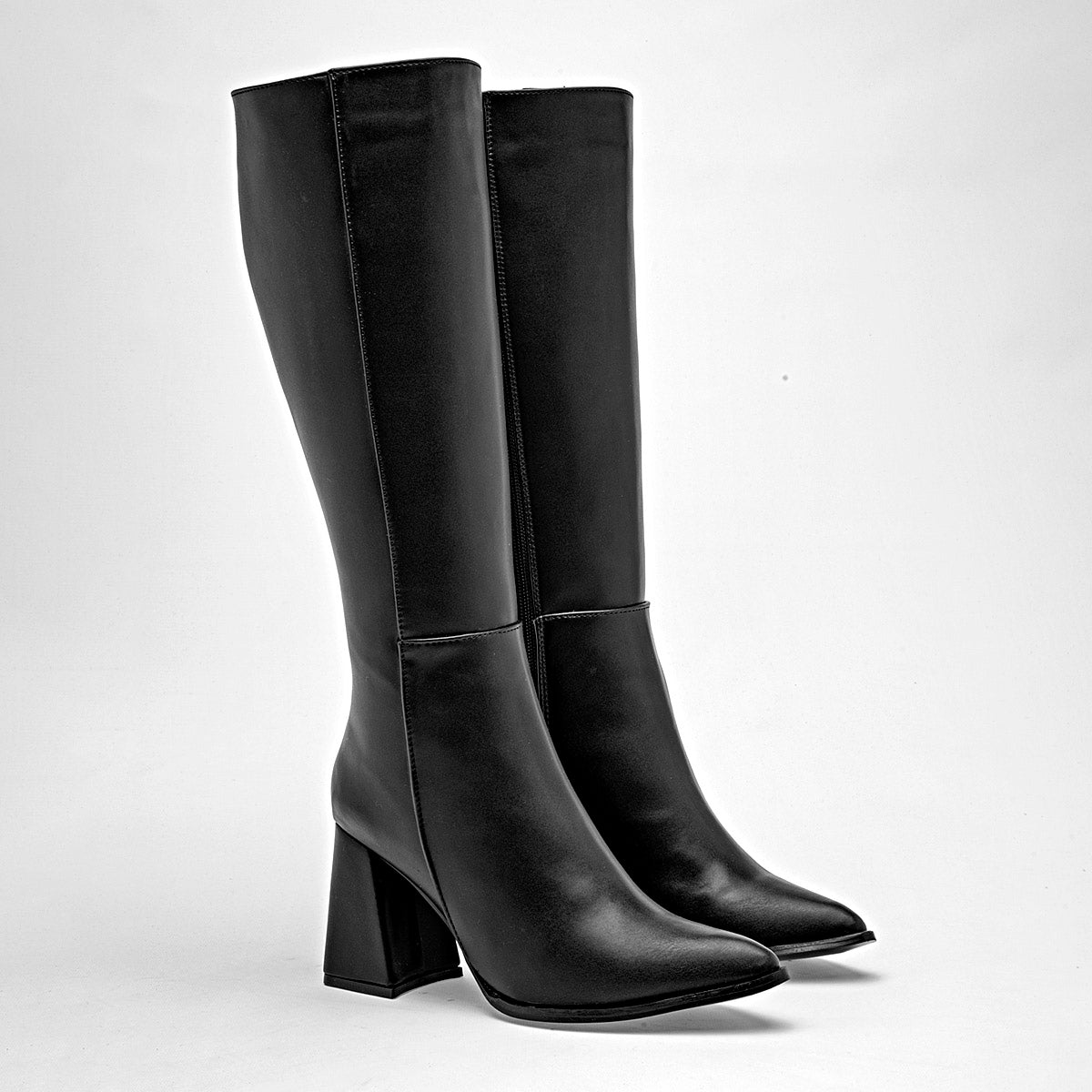 Bota Larga Mimar Para Mujer 721 Color Negro Tacon 8cm Tubo 40cm
