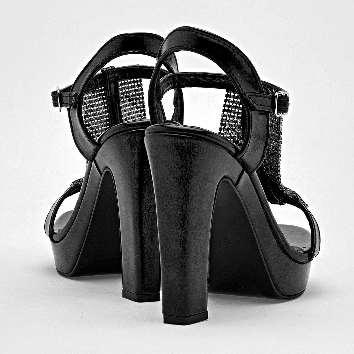 Zapatilla Casual Moramora Mujer Yara Negro Tacon 11 Cm