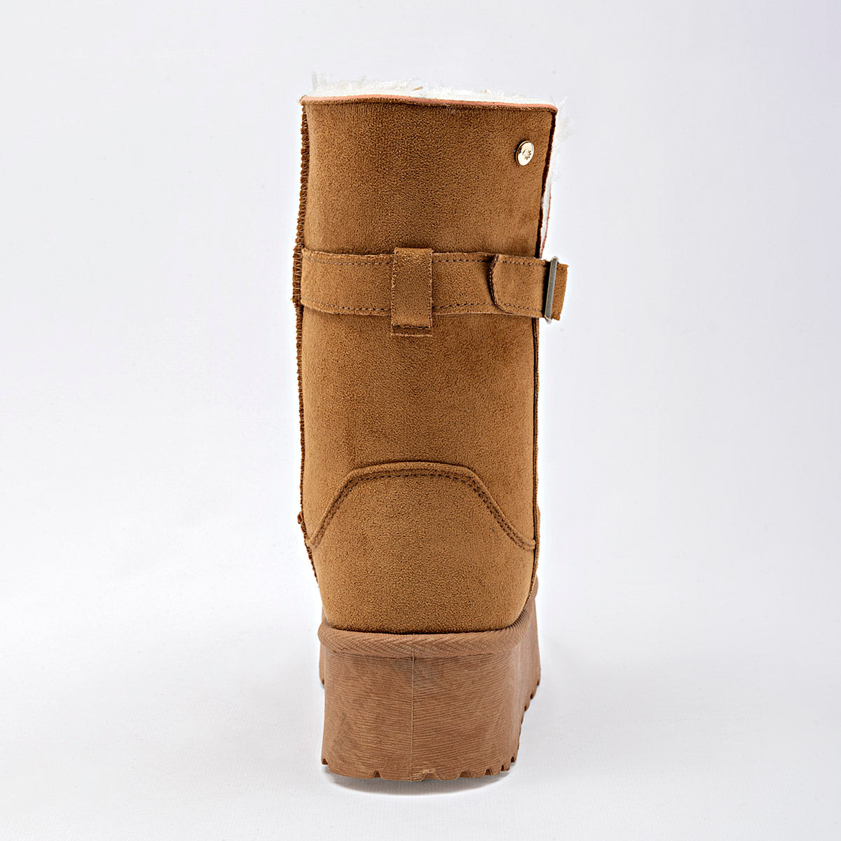 Bota Casual Moramora Mujer Clara Camel Plataforma 5 Cm