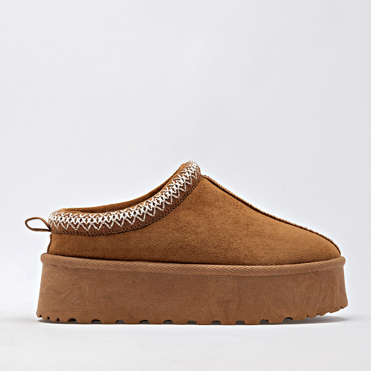 Botin Casual Moramora Mujer Daisy Camel Plataforma 5 Cm