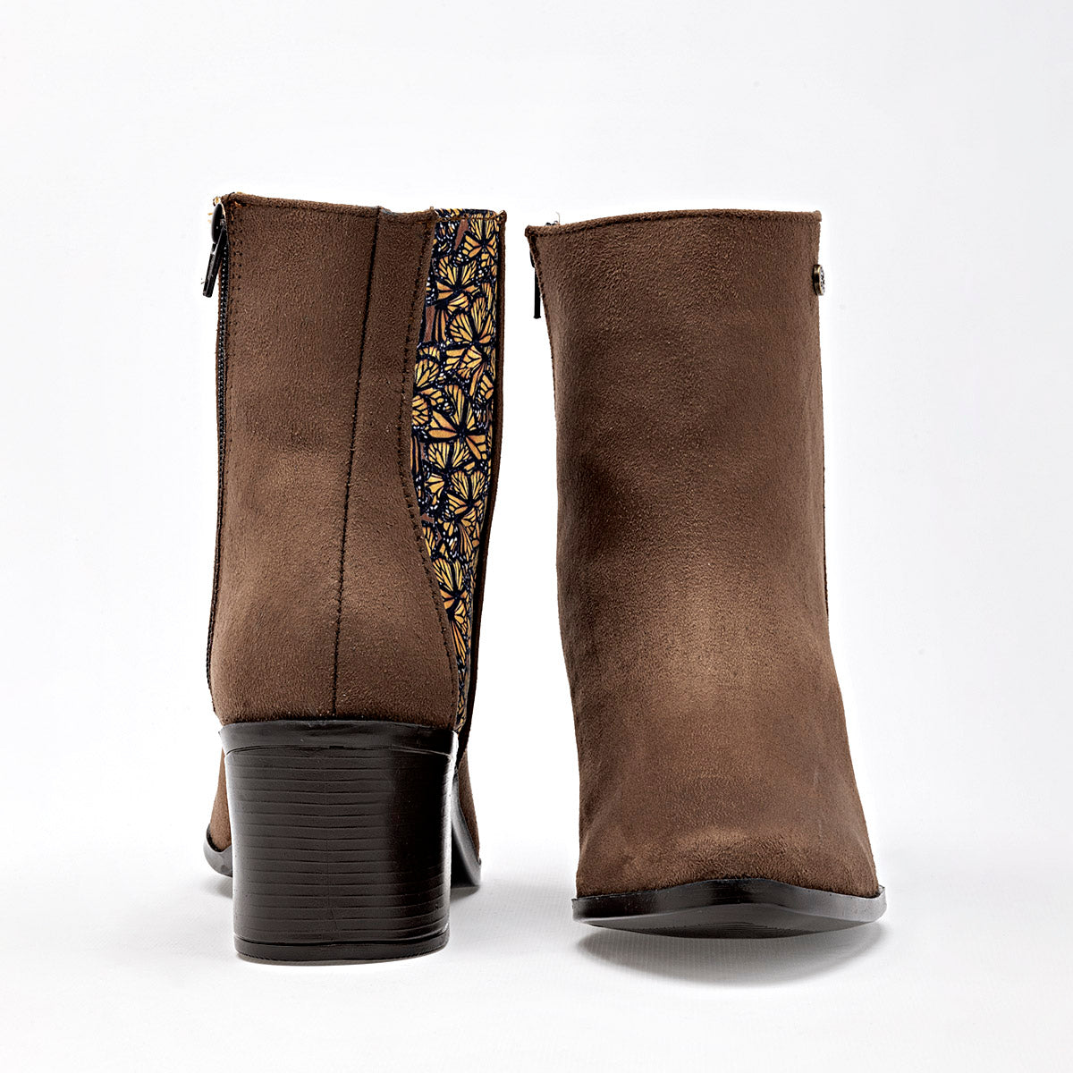 Botin Casual Mora Tierra Mujer Zoey Camel Tacon 6 Cm