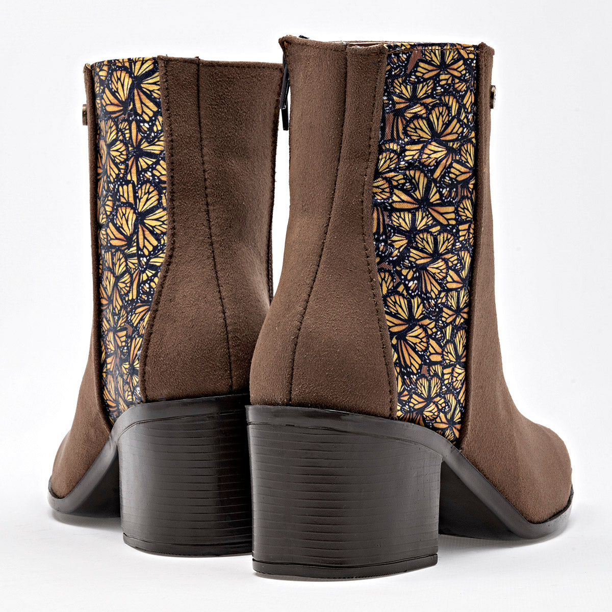 Botin Casual Mora Tierra Mujer Zoey Camel Tacon 6 Cm