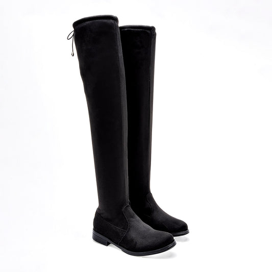 Bota Larga Moramora Para Mujer Color Negro  Tubo 56 Cm