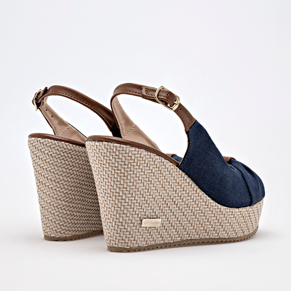 Alpargata De Cuña Moramora Mujer 14302507 Marino