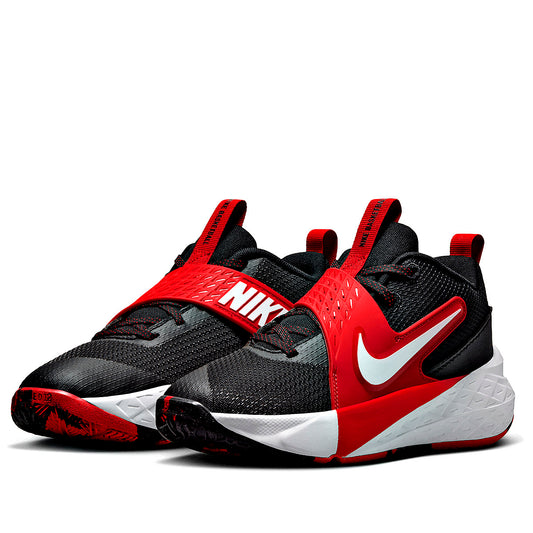 TENIS DEPORTIVO JUVENIL NIKE  Team Hustle D 12 (GS) NEGRO ROJO BLANCO