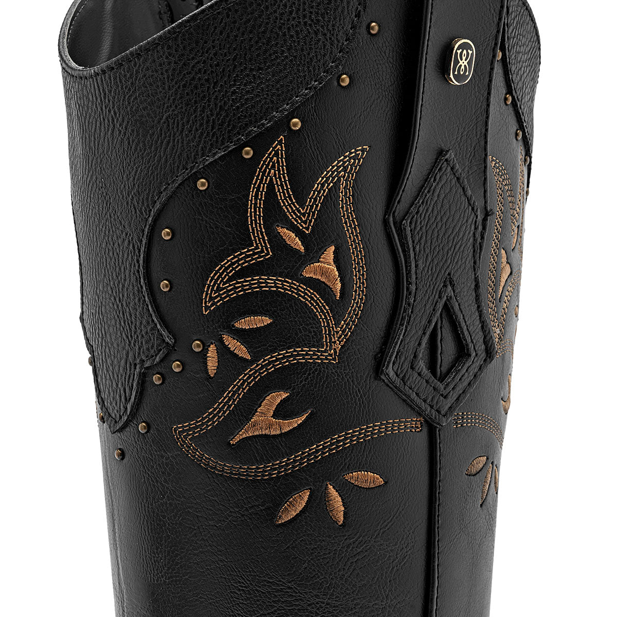 Bota vaquera para Mujer marca Mora west Laila Negro Tacon 6 cm Tubo 36 cm