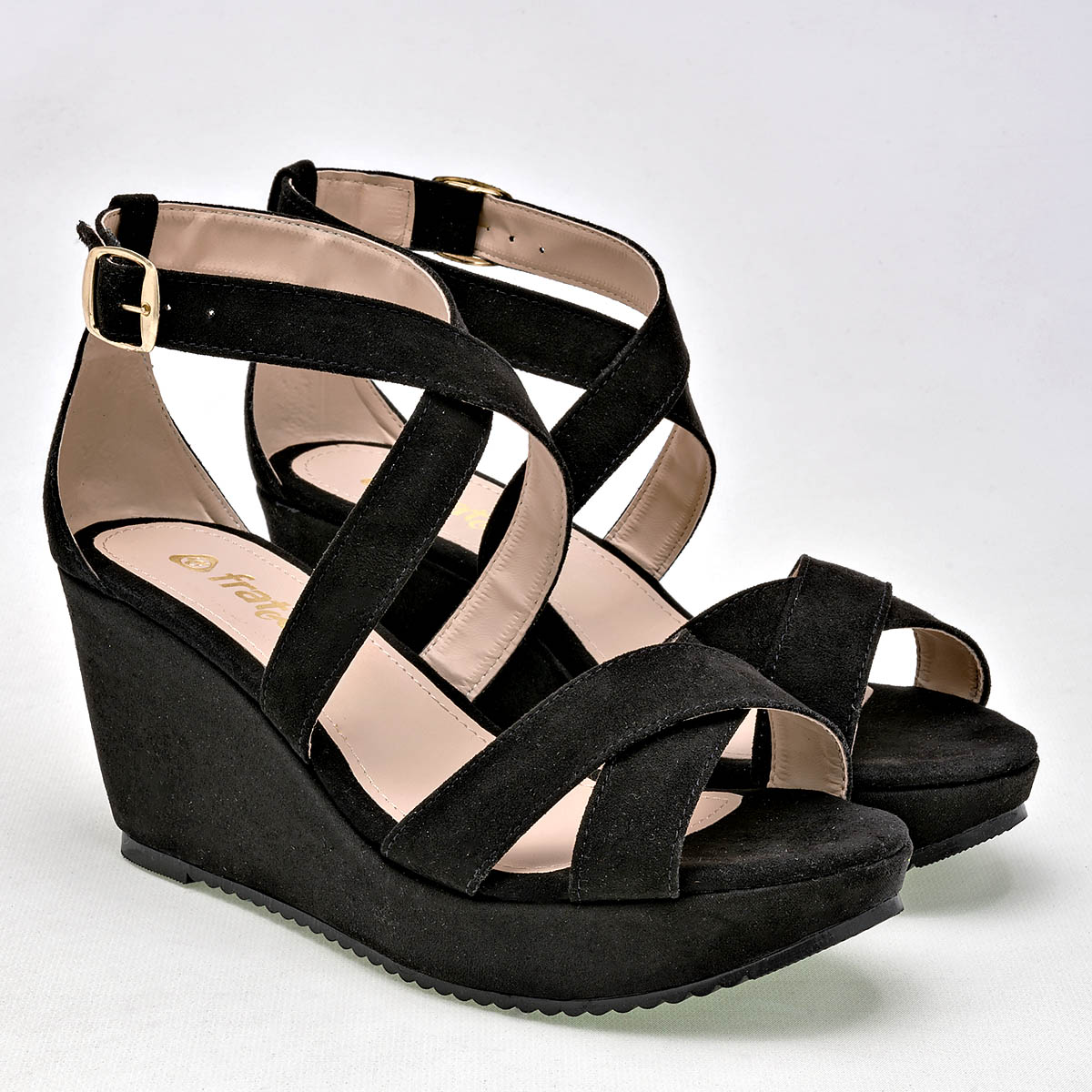 Sandalia Fratta 6025 Mujer Color Negro
