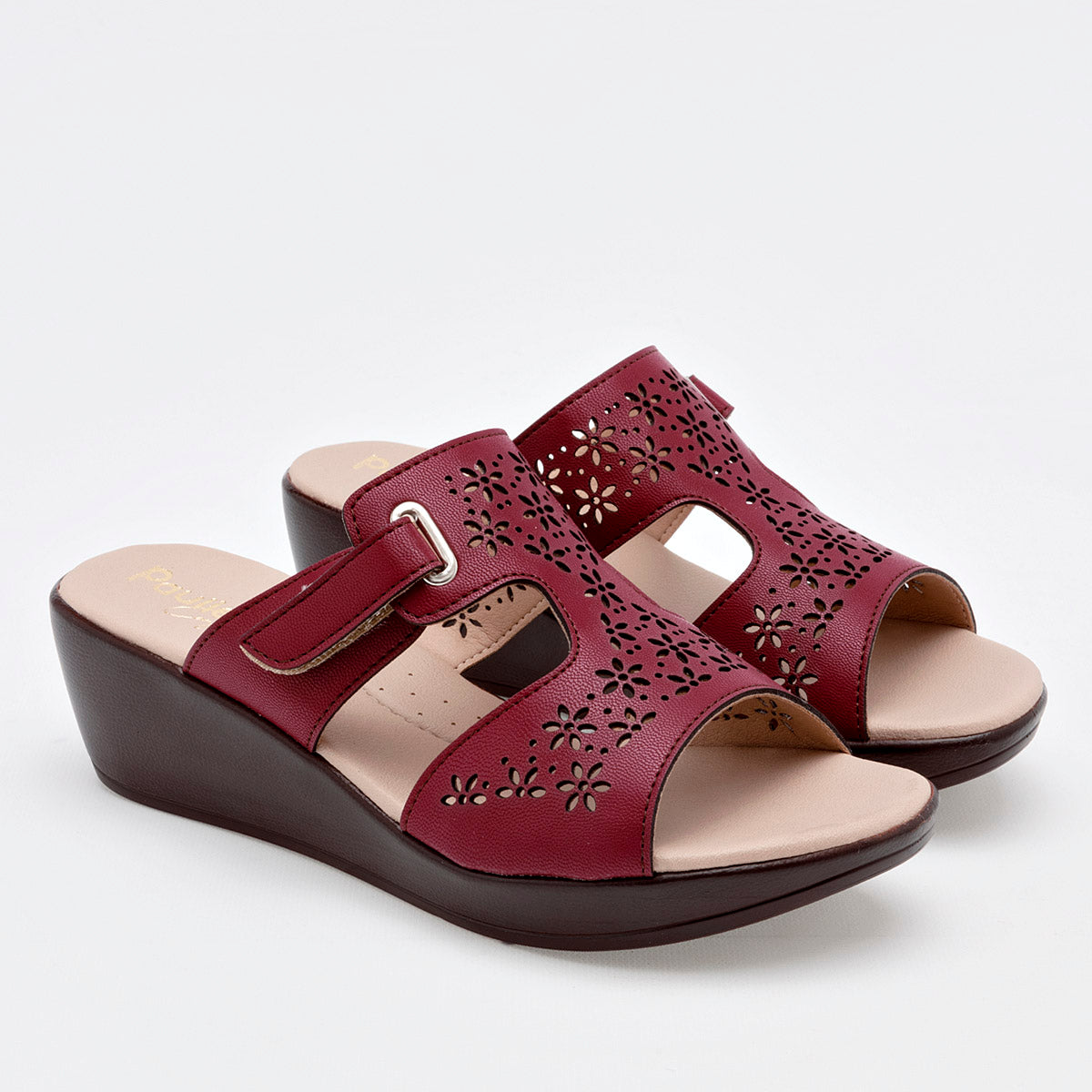 Sandalia Paulie 2616 Mujer Color Vino