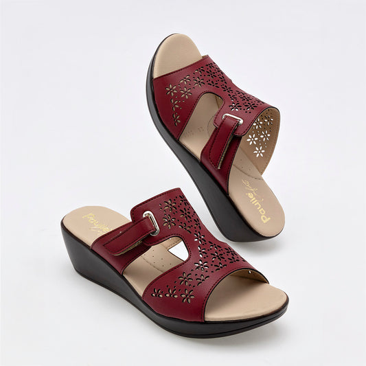 Sandalia Paulie 2616 Mujer Color Vino