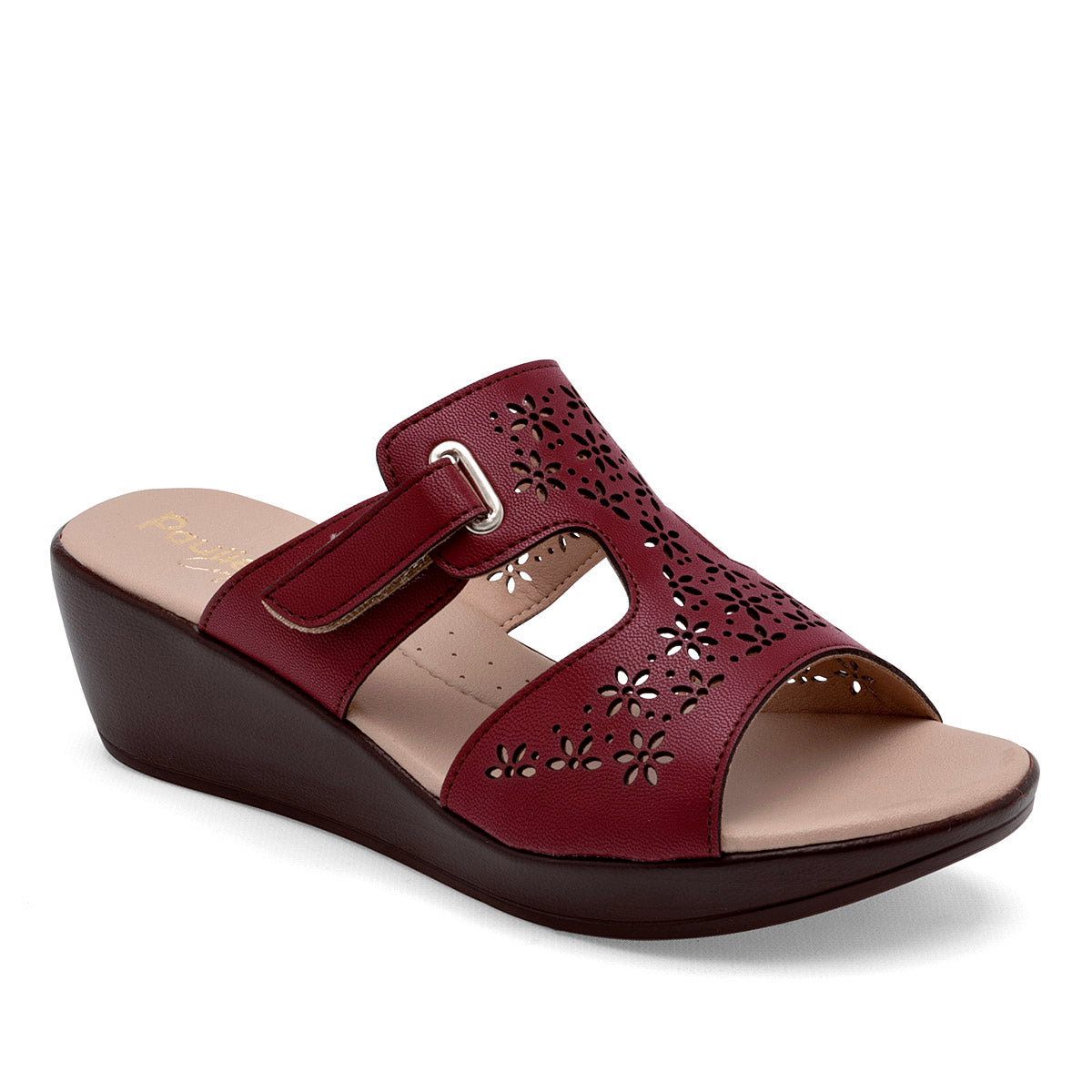 Sandalia Paulie 2616 Mujer Color Vino