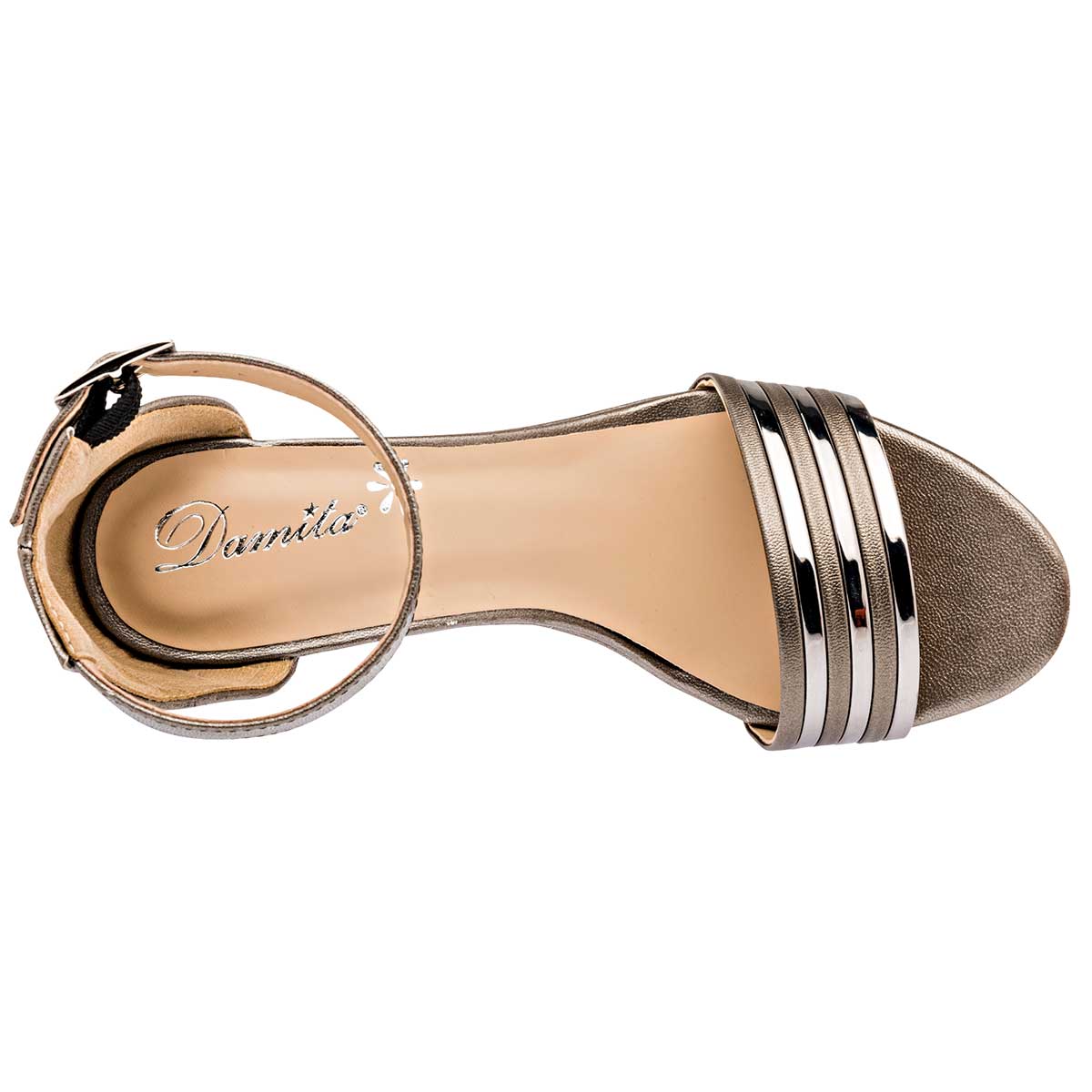 Zapato Graduacion Damita 105004 Mujer 22-26 Gris
