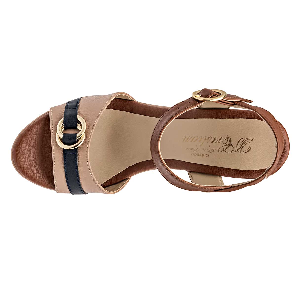 ZAPATO CASUAL MUJER D'CRISTIAN 712 MAQUILLAJE CAMEL MARINO