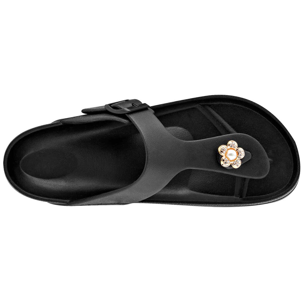 Sandalia Evalight Sktw10flo Para Mujer Negro