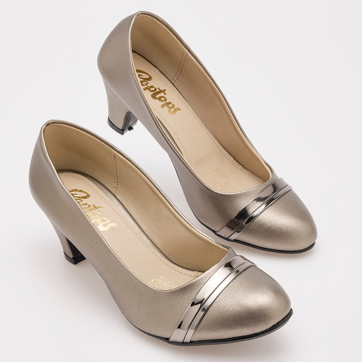 Zapatilla Cerrada Poptops 2553 Para Mujer Color Gris