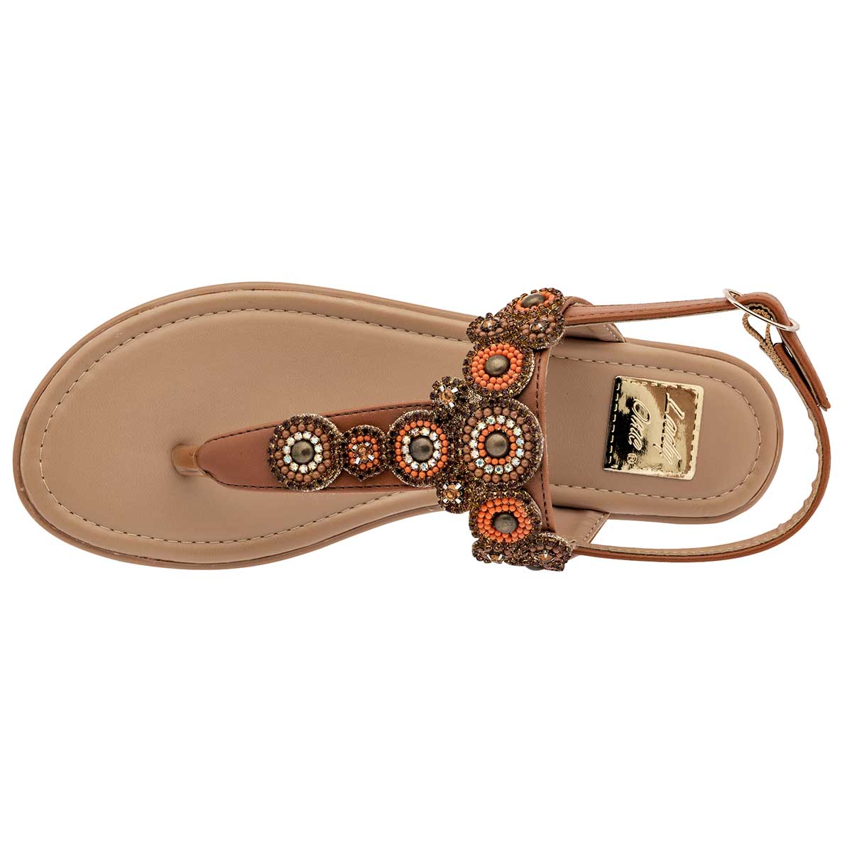 Sandalia Lady One Ro4537 Para Mujer Camel