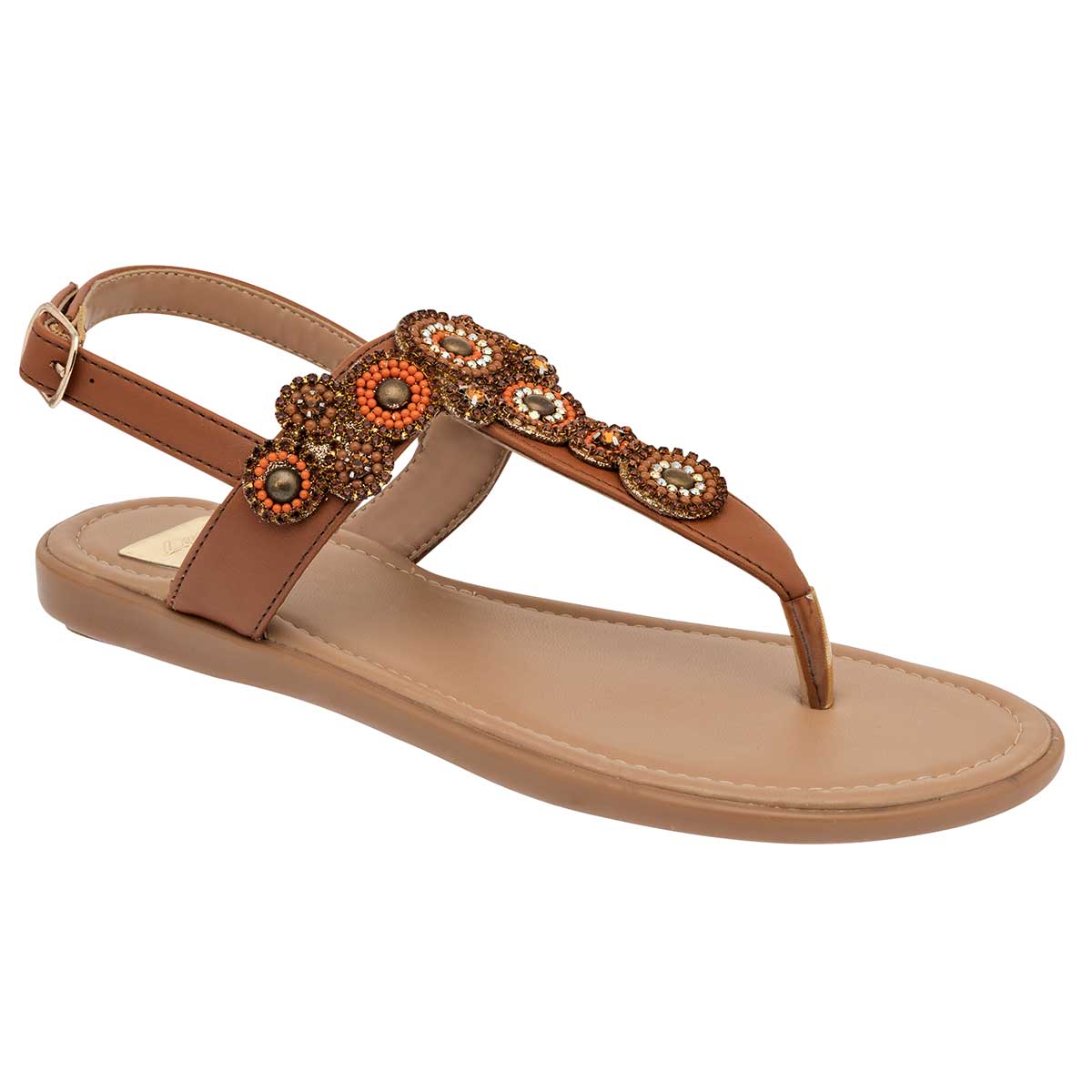 Sandalia Lady One Ro4537 Para Mujer Camel