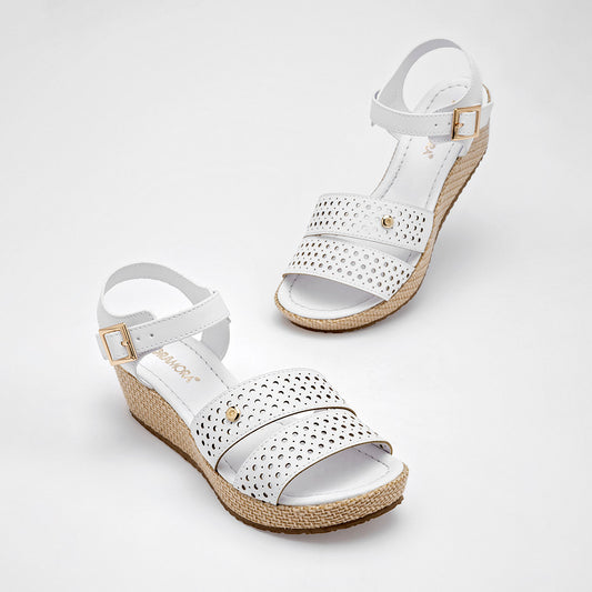 Sandalia Moramora 135039 Para Mujer Talla 22 Al 26 Blanco