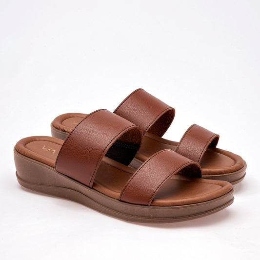 Sandalia Via Moda Aldara Para Mujer Camel