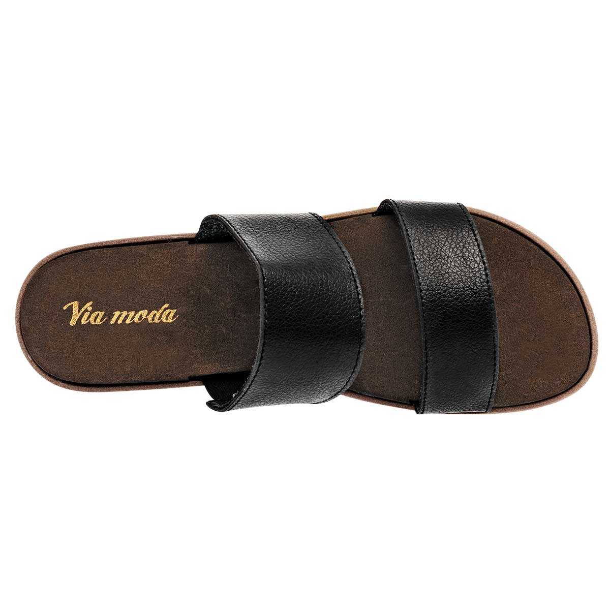 Sandalia Via Moda Aldara Para Mujer Negro