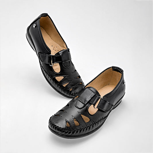 ZAPATO CONFORT MUJER MORA CONFORT NAVIA NEGRO