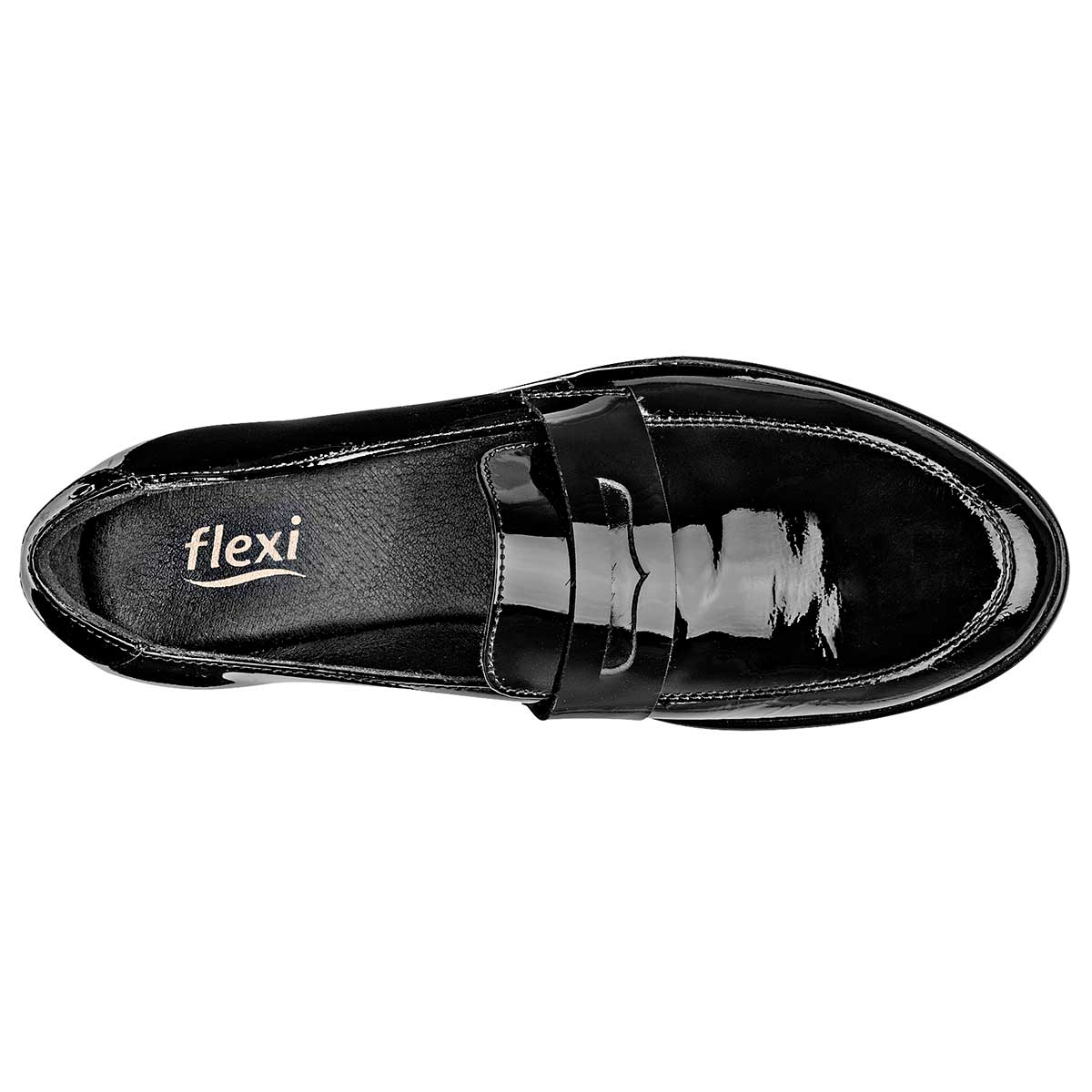 ZAPATO CASUAL MUJER FLEXI 109403 NEGRO CHAROL