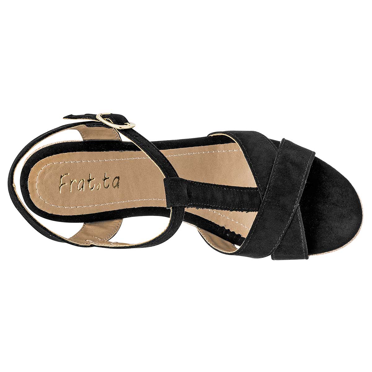 Sandalia Fratta 6040 Para Mujer Negro