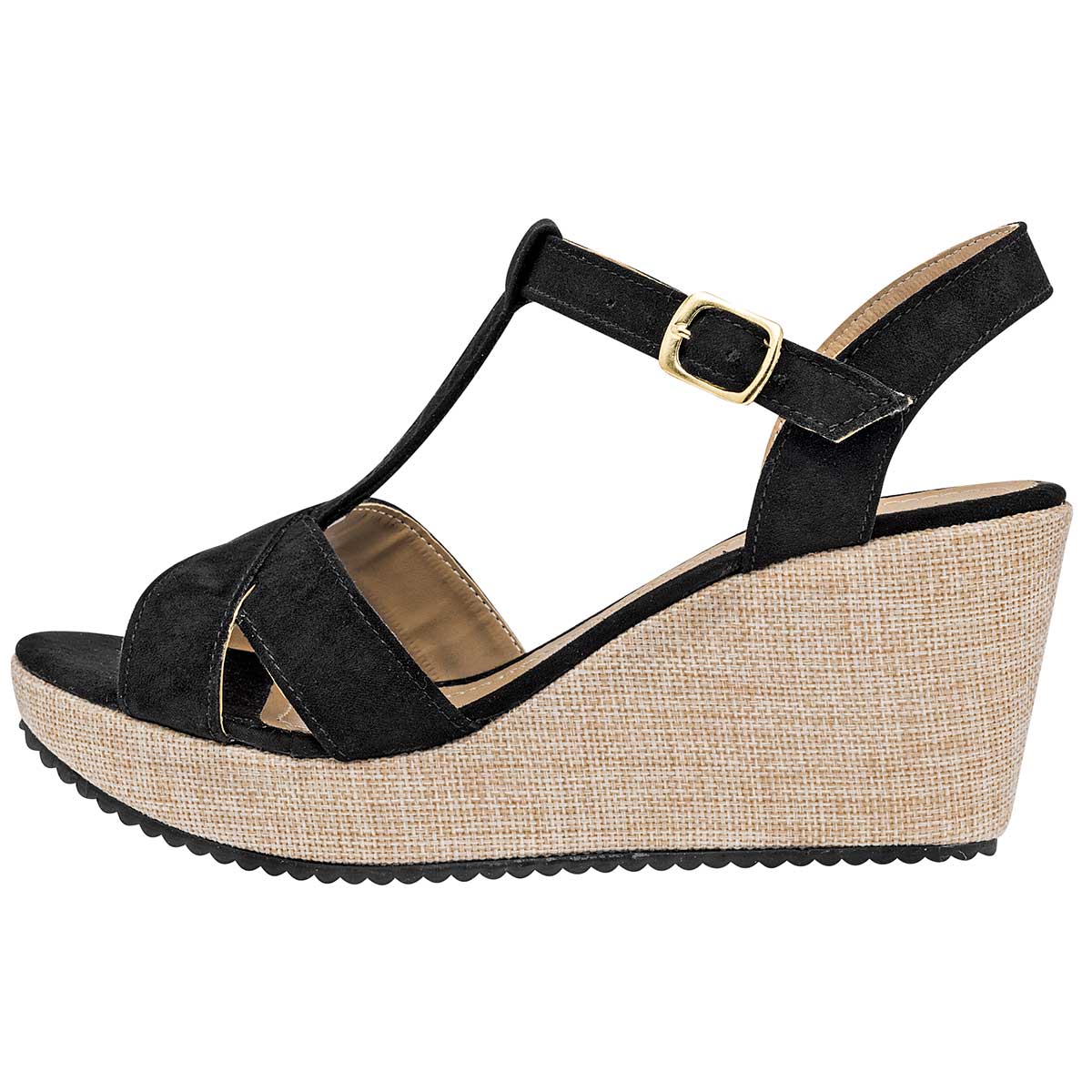 Sandalia Fratta 6040 Para Mujer Negro