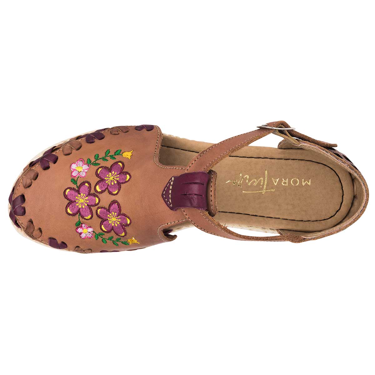 Sandalia Mora Tierra 1612202 Para Mujer Color Camel