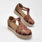Sandalia Mora Tierra 1612202 Para Mujer Color Camel