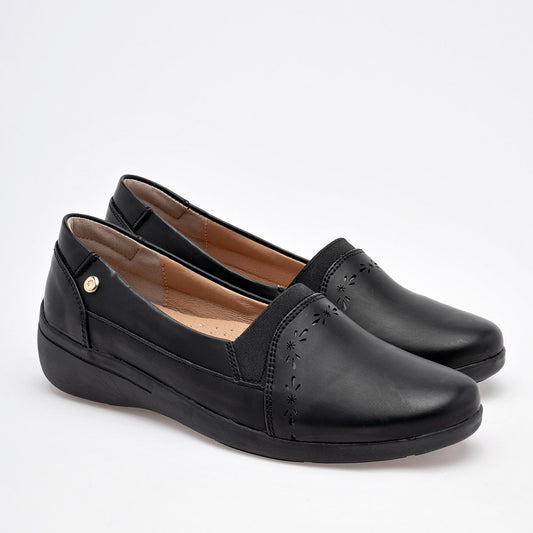 Zapato Confort Mora Confort 1369403 Para Mujer Color Negro