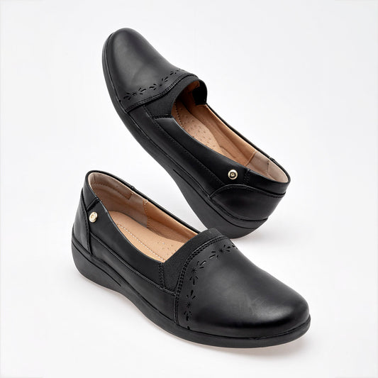 Zapato Confort Mora Confort 1369403 Para Mujer Color Negr