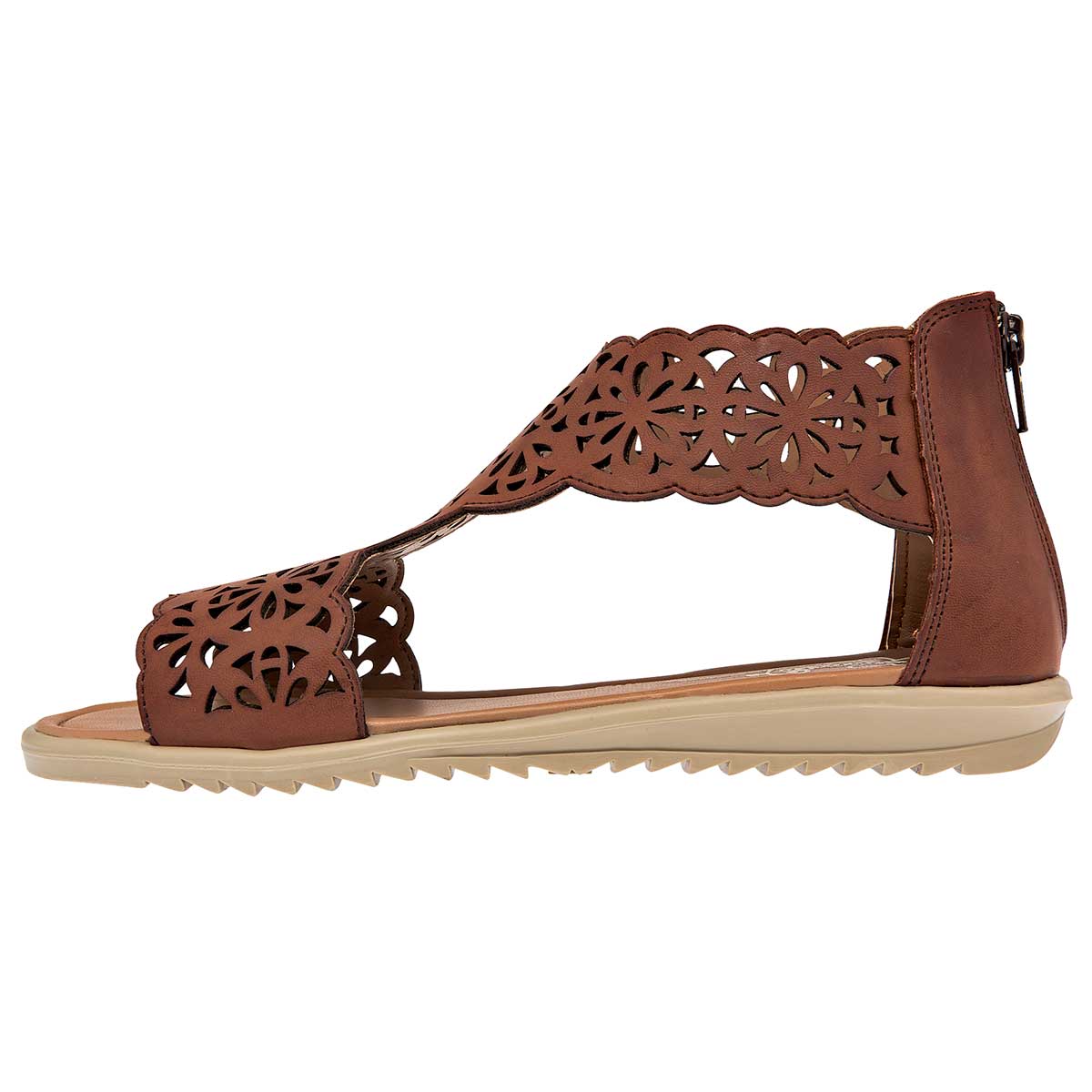 Sandalia Yondeer 63101 Para Mujer Color Camel