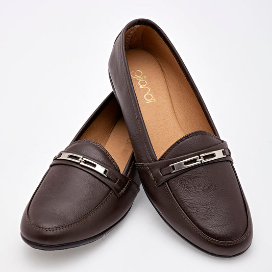 Zapato Confort Gilardi 5306 Para Mujer Color Cafe